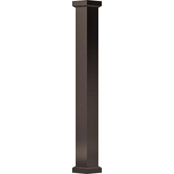 Ekena Millwork 8" x 8' Endura-Aluminum Empire Style Column, Square Shaft (For Post Wrap Installation) Non-Tapered EA0808INPSCEMEM - main